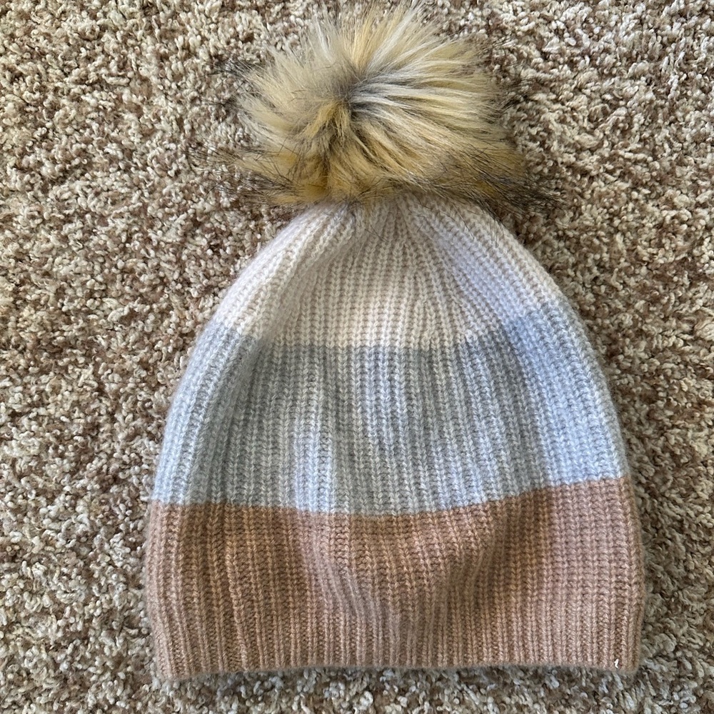 Garnet Hill Cashmere Ribbed Hat
